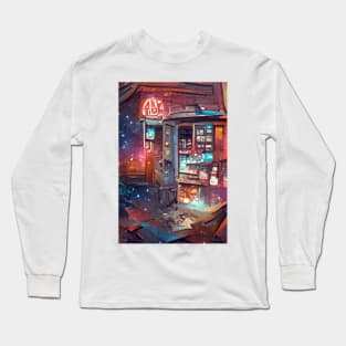 The Coffee Neon Wonderland| Cyber city coffee Long Sleeve T-Shirt